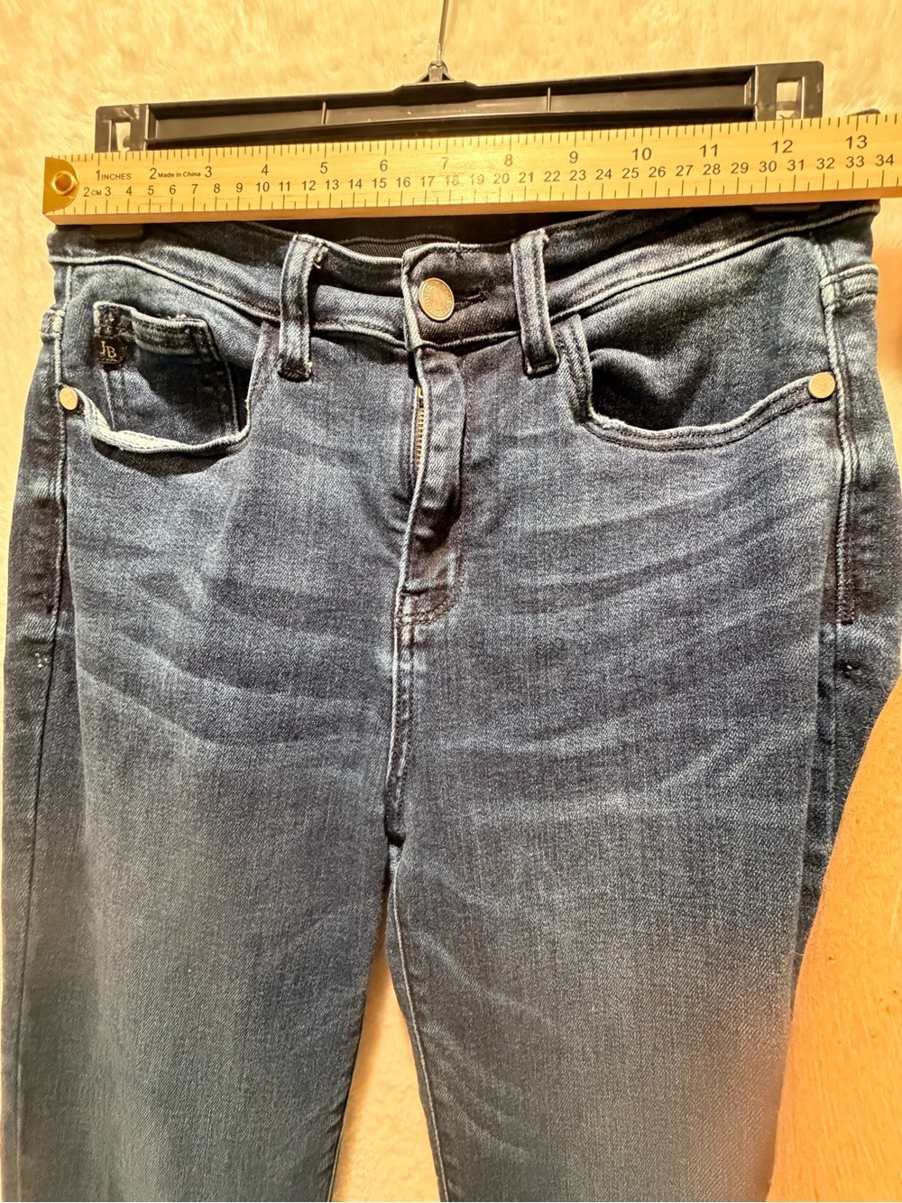 Judy Blue Slim Boot Cut Jeans Mid Rise Stretch Denim Size 27 Dark Wash - Picture 9 of 14